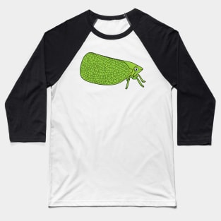 Cute green leaf hopper insect cartoon illustration Baseball T-Shirt